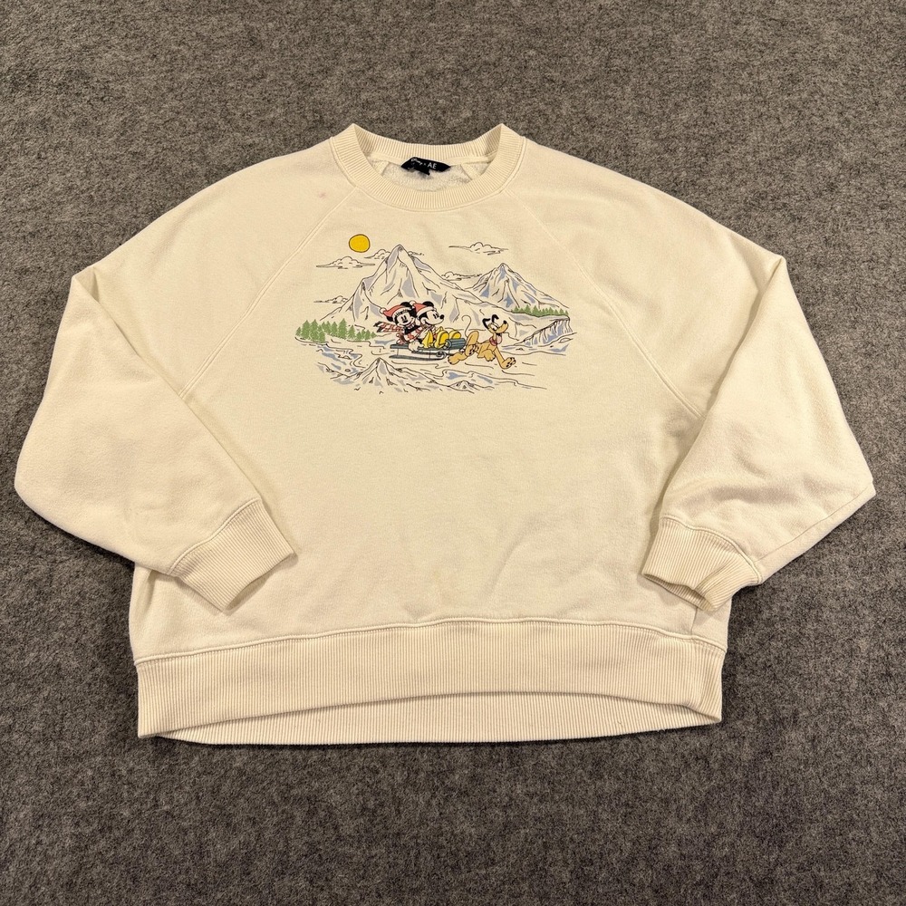 Disney X American Eagle‎ Sweatshirt Womens Small Mickey Minnie Pluto Winter